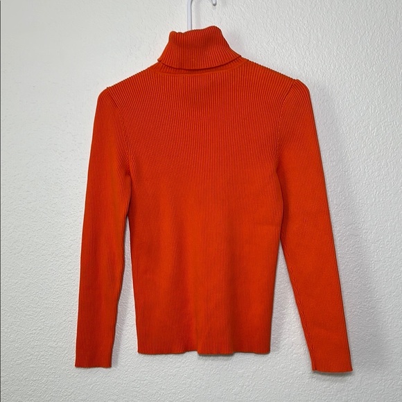Lauren Ralph Lauren Orange Turtleneck Sweater S - Picture 2 of 5
